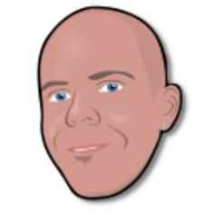 Smiling male face vector illustration