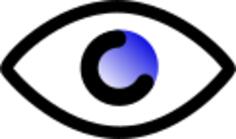 Vector graphics of blue eye symbol