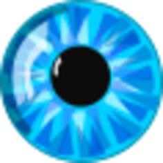 Vector image of crystal blue eye