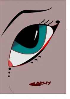 Fantasy female eye vector image