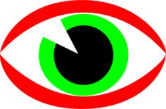 CCTV surveillance eye sign vector image