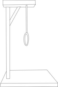Gallows drawing vector image