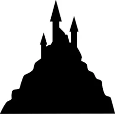 House of ghosts silhouette vector image