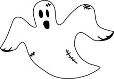 Vector graphics of stitched ghost