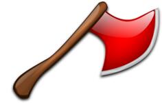 Red axe vector drawing