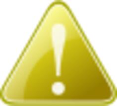 Exclamation mark button label vector image