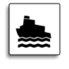 Ferry boat road sign vector image