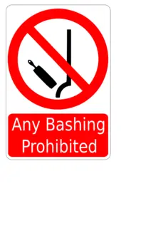 Bashing prohibited sign vector image