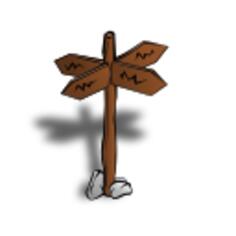 Crossroads sign vector image