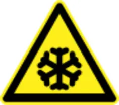 Freezing hazard warning sign vector image