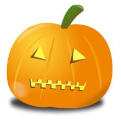Zipped pumpkin vector drawing