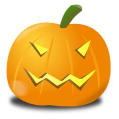 Evil pumpkin vector illustration