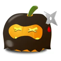 Ninja pumpkin vector illustration