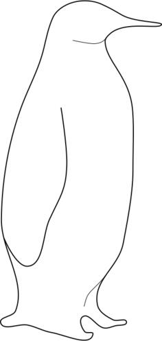 Polar penguin vector drawing