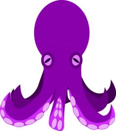 Cartoon octopus vector illustration