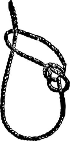 Running bowline knot vector image