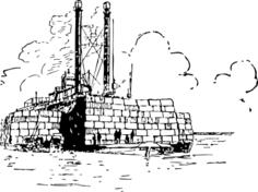 Steamboat loaded with cotton vector illustration