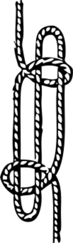 Sheep shank marine knot vector drawing