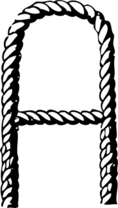 Horse shoe splice marine knot vector image
