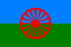 The Romani flag vector clip art