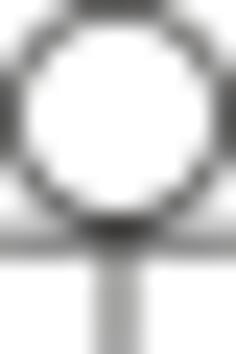 Ankh cross 3/4 Below Circle hieroglyph vector image