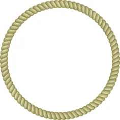 Round rope frame vector image
