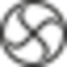 Swastika encircled rotating left vector image