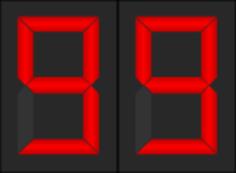 Digital numberdisplay vectorimage