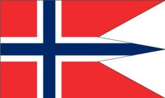 Norwegian state and war flag vector image