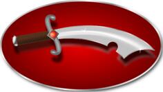 Vector illustration of scimitar