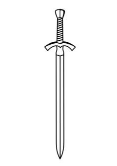 Two-edged sword vector image