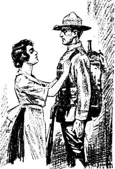 Soldier and his wife vector image