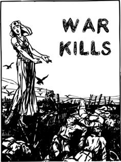 War kills poster vector drawing
