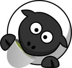 Sheep drinking tea vector image