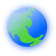 Radiating Earth vector graphics