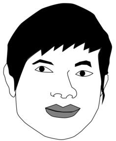 Asian man portrait vector image