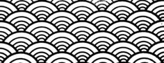 Japanese folk wave pattern vector drawing