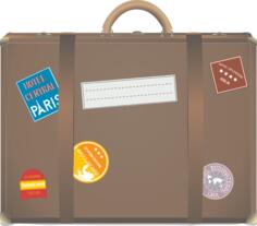 Travel suitcase vector illustration
