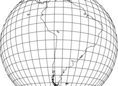 Globe with meridians and parallels vector clip art