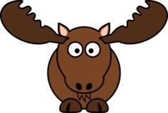 Cartoon moose vector image