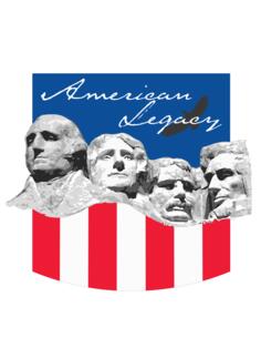 American legacy with Mt. Rushmore vector drawing