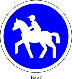 Horsedrivers only traffic sign vector image