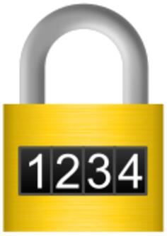 Combination lock vector image