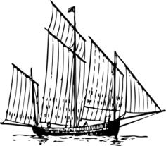 Chasse ship vector illustration