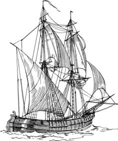 Bilander ship vector image