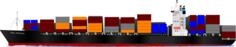Container ship vector illustration
