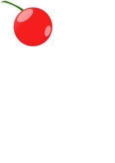 Single cherry vector illustration