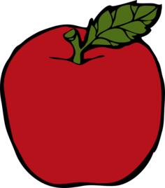 Red apple vector clip art