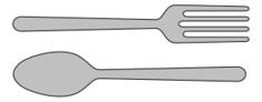 Vector clip art of fork and spoon