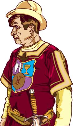 Vector image of portrait if William Penn Adair "Will" Rogers